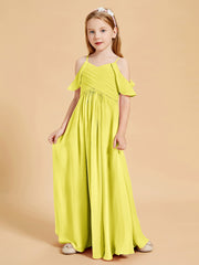 Off the Shoulder Bridesmaid Dresses for Juniors Lemon