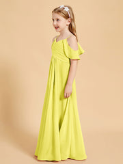 Off the Shoulder Bridesmaid Dresses for Juniors Lemon