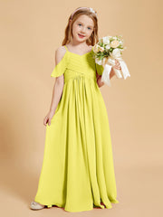 Off the Shoulder Bridesmaid Dresses for Juniors Lemon