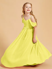 Off the Shoulder Bridesmaid Dresses for Juniors Lemon