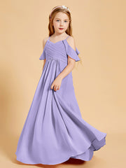 Off the Shoulder Bridesmaid Dresses for Juniors Lilac