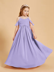Off the Shoulder Bridesmaid Dresses for Juniors Lilac