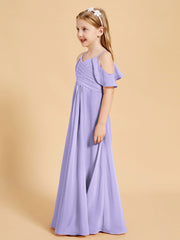 Off the Shoulder Bridesmaid Dresses for Juniors Lilac