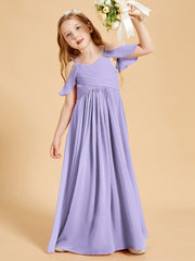 Off the Shoulder Bridesmaid Dresses for Juniors Lilac