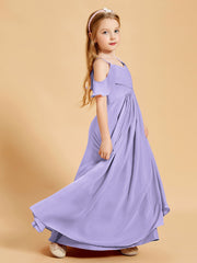 Off the Shoulder Bridesmaid Dresses for Juniors Lilac