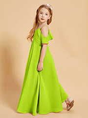 Off the Shoulder Bridesmaid Dresses for Juniors Lime Green