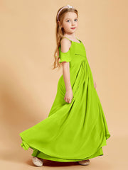 Off the Shoulder Bridesmaid Dresses for Juniors Lime Green
