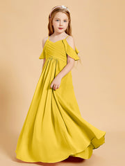 Off the Shoulder Bridesmaid Dresses for Juniors Marigold