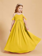 Off the Shoulder Bridesmaid Dresses for Juniors Marigold