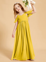 Off the Shoulder Bridesmaid Dresses for Juniors Marigold