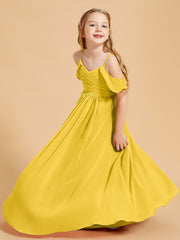 Off the Shoulder Bridesmaid Dresses for Juniors Marigold