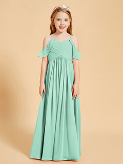 Off the Shoulder Bridesmaid Dresses for Juniors Mint Green