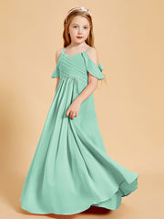 Off the Shoulder Bridesmaid Dresses for Juniors Mint Green