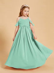 Off the Shoulder Bridesmaid Dresses for Juniors Mint Green
