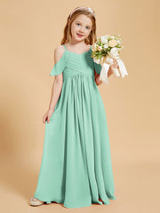 Off the Shoulder Bridesmaid Dresses for Juniors Mint Green
