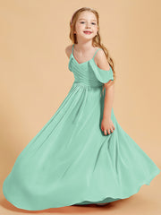 Off the Shoulder Bridesmaid Dresses for Juniors Mint Green