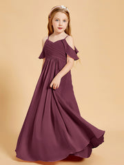 Off the Shoulder Bridesmaid Dresses for Juniors Mulberry