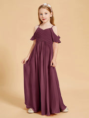 Off the Shoulder Bridesmaid Dresses for Juniors Mulberry
