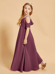 Off the Shoulder Bridesmaid Dresses for Juniors Mulberry