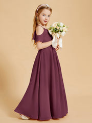 Off the Shoulder Bridesmaid Dresses for Juniors Mulberry
