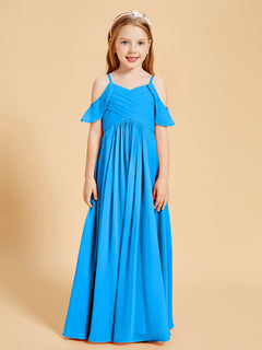 Off the Shoulder Bridesmaid Dresses for Juniors Ocean Blue