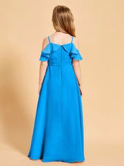 Off the Shoulder Bridesmaid Dresses for Juniors Ocean Blue