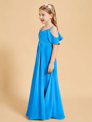 Off the Shoulder Bridesmaid Dresses for Juniors Ocean Blue
