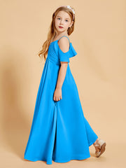 Off the Shoulder Bridesmaid Dresses for Juniors Ocean Blue
