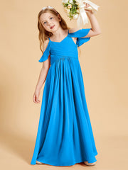 Off the Shoulder Bridesmaid Dresses for Juniors Ocean Blue
