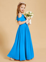 Off the Shoulder Bridesmaid Dresses for Juniors Ocean Blue