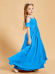 Off the Shoulder Bridesmaid Dresses for Juniors Ocean Blue