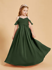 Off the Shoulder Bridesmaid Dresses for Juniors Olive Green