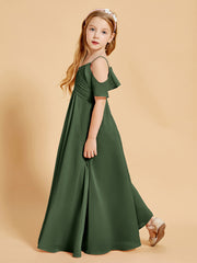 Off the Shoulder Bridesmaid Dresses for Juniors Olive Green