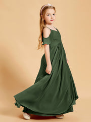 Off the Shoulder Bridesmaid Dresses for Juniors Olive Green