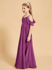 Off the Shoulder Bridesmaid Dresses for Juniors Orchid