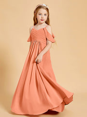 Off the Shoulder Bridesmaid Dresses for Juniors Papaya