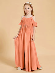 Off the Shoulder Bridesmaid Dresses for Juniors Papaya