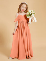 Off the Shoulder Bridesmaid Dresses for Juniors Papaya