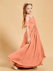 Off the Shoulder Bridesmaid Dresses for Juniors Papaya