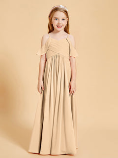 Off the Shoulder Bridesmaid Dresses for Juniors Peach