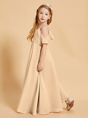Off the Shoulder Bridesmaid Dresses for Juniors Peach