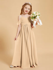 Off the Shoulder Bridesmaid Dresses for Juniors Peach
