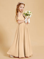 Off the Shoulder Bridesmaid Dresses for Juniors Peach