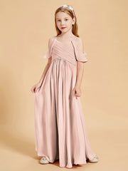 Off the Shoulder Bridesmaid Dresses for Juniors Pearl Pink