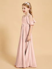 Off the Shoulder Bridesmaid Dresses for Juniors Pearl Pink