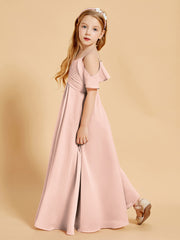 Off the Shoulder Bridesmaid Dresses for Juniors Pearl Pink
