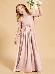 Off the Shoulder Bridesmaid Dresses for Juniors Pearl Pink