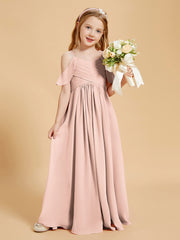 Off the Shoulder Bridesmaid Dresses for Juniors Pearl Pink