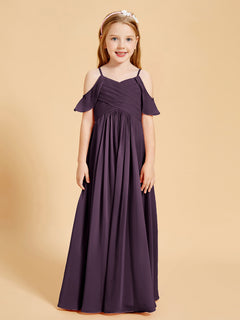 Off the Shoulder Bridesmaid Dresses for Juniors Plum