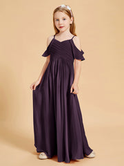 Off the Shoulder Bridesmaid Dresses for Juniors Plum
